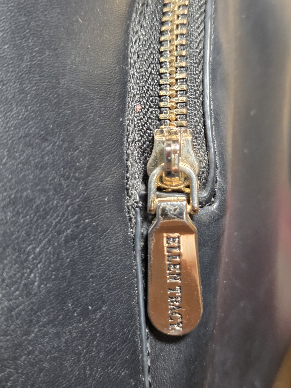 Ellen Tracy Nova Dome Satchel In Navy - Picture 6 of 11